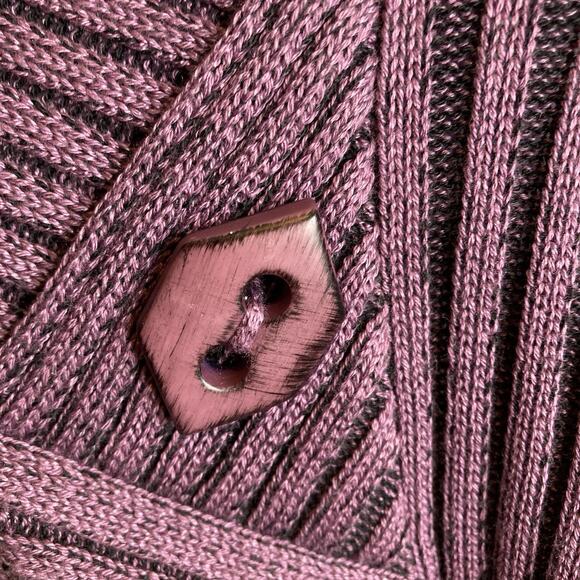 Fiber Arts Women's‎ Purple Asymmetrical Hem Ribbed Knit Sweater Est. Size XL - Picture 6 of 9